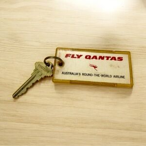 Vintage Quantas Canberra-Rex Hotel Key & Fob